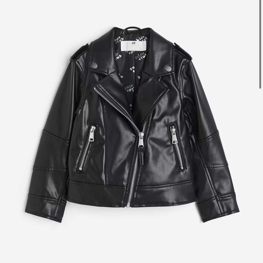 H&M Kids Club Faux Leather Biker Jacket